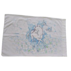 Two Vintage 1985 The Bibb Company Unicon in Flowers Two-sided Pillowcases